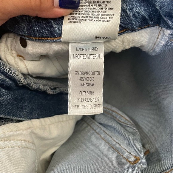 AGOLDE High Rise Stovepipe Jeans Light Wash Denim Size 28 - Picture 5 of 9